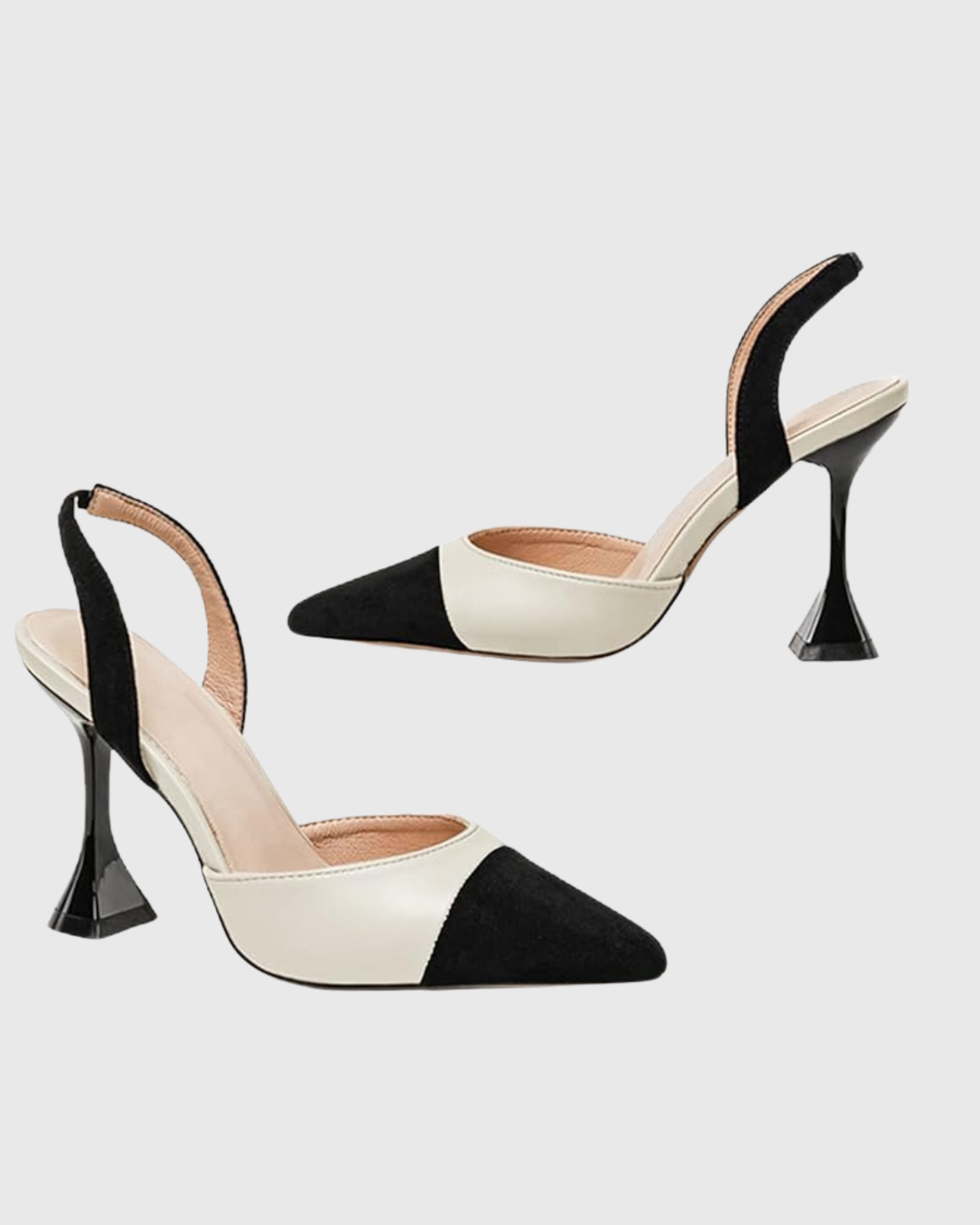 two tone slingback heels