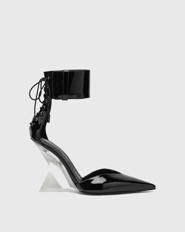 Alma Heterotypic Heel Strap Pumps In Black