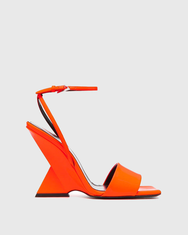 Alma Heterotypic Heel Strap Sandals In Orange