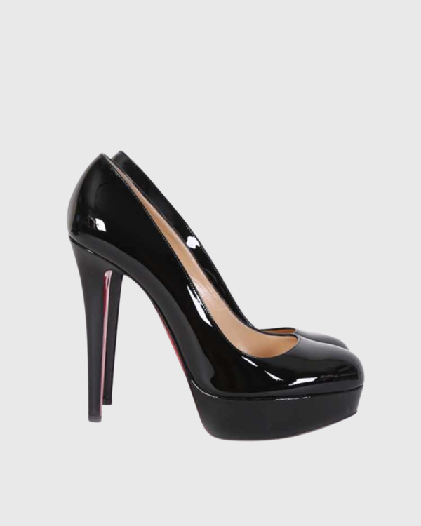 Bea Black Patent Leather Platform Pumps