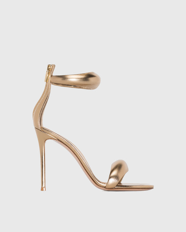 Bianca Leather Strap Sandals In Gold