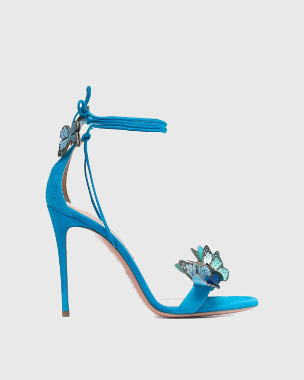 Carla Butterfly Embellished Sandals In Blue