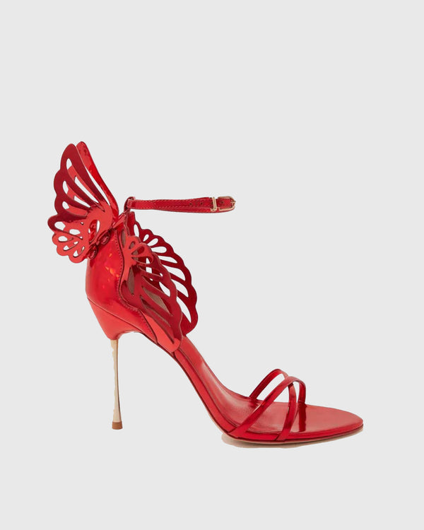 Catia Cutout Butterfly Wings Strap Sandals In Red