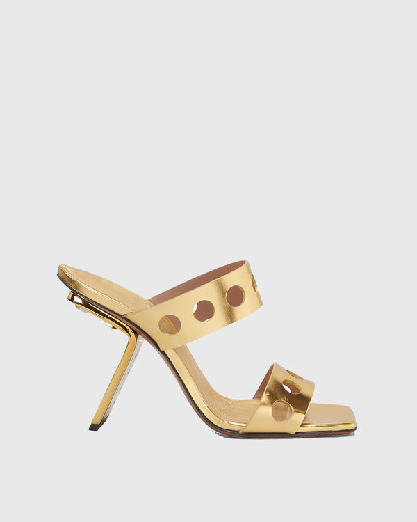 Chiarina Cutout Metallic Sandals