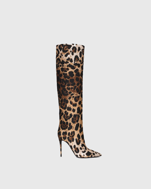 Cosetta Leopard Print Knee High Boots