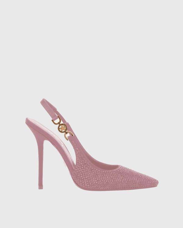 Costanza Rhinestone Embellished Slingback Pumps In Pink