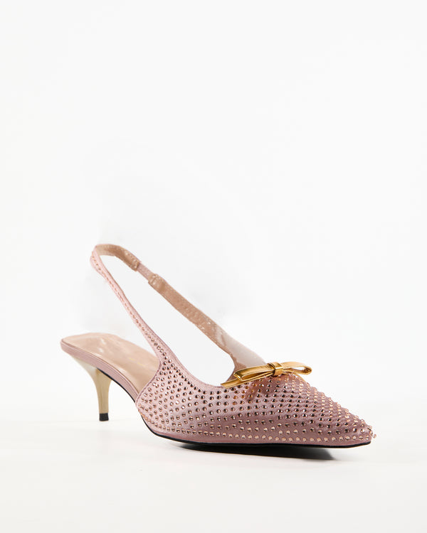 Dakotat Rhinestore Slingback Pumps In Pink