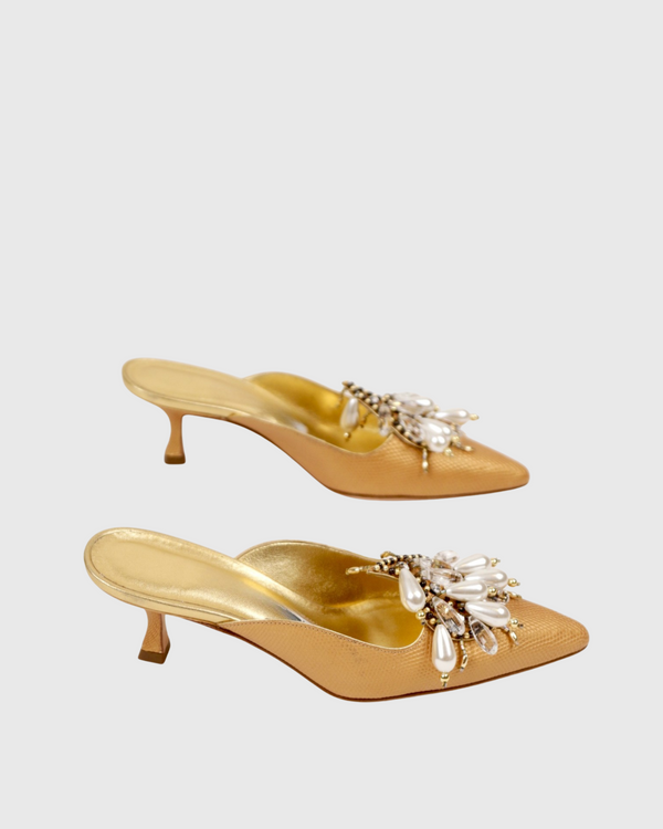 Dalal Pearl Texture Mules