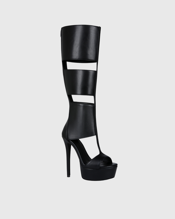 Darma Triple Strap Knee High Platform Sandals