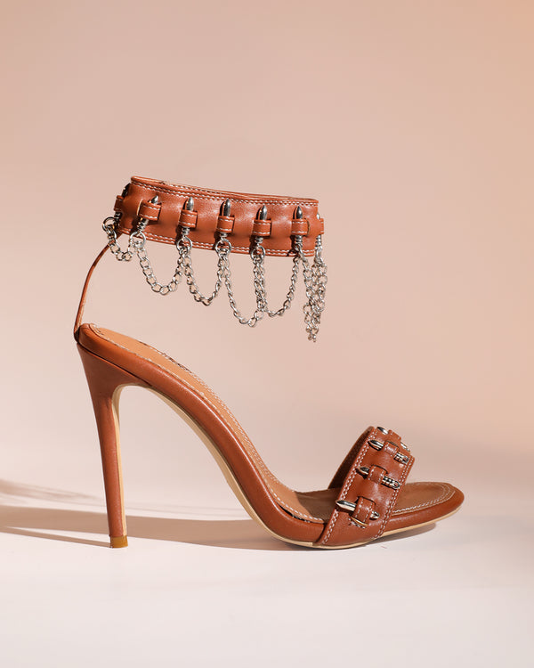 Eike Chain Fringe Strap Sandals