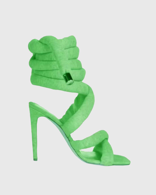 Eloisa Lace up Sandals In Green