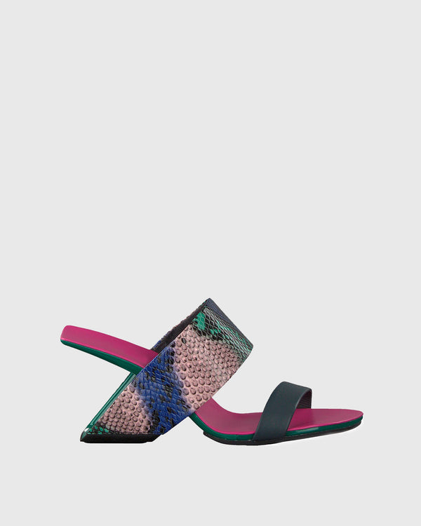 Fabia Snake Print Wedge Sandals