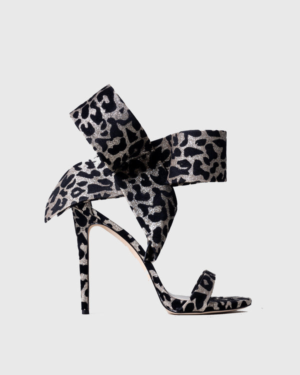 Fioralba Leopard Print Bow Strap Sandals