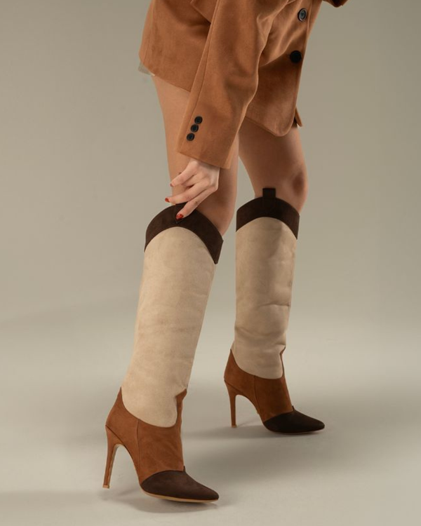 Giacoma Splicing Cowboy Boots