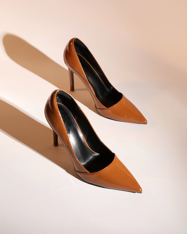 Itala Leather Pumps In Brown