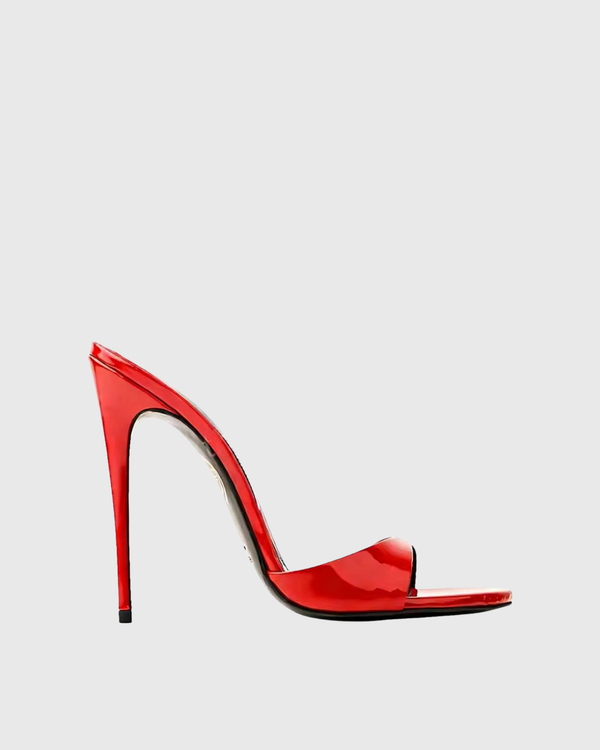 Jolie Patent Leather Slippers In Red