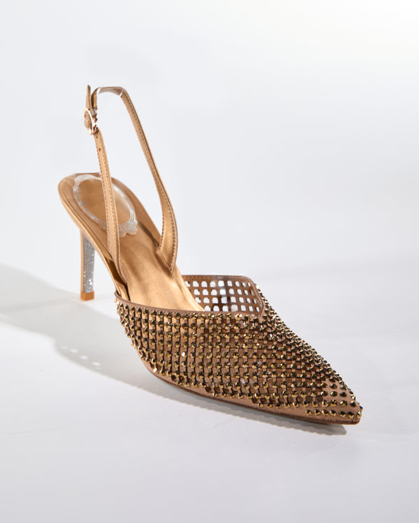 Karla Rhinestone Cutout Pumps