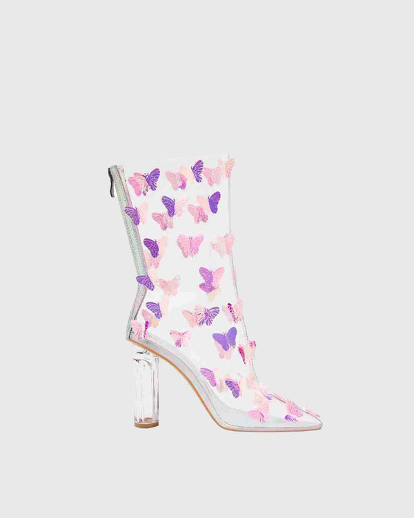 Letizia Butterfly PVC Mid Calf Boots