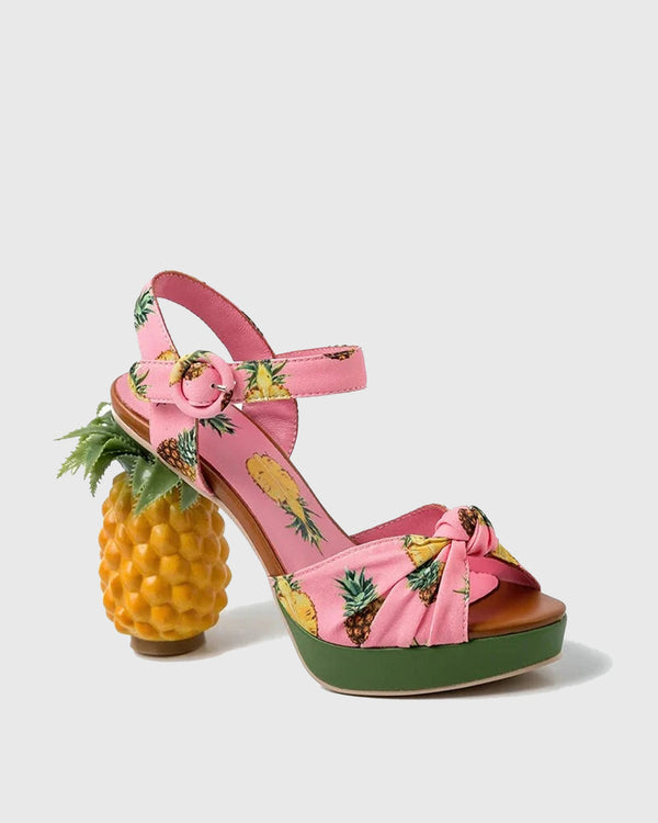 Lorena Pineapple Sandals In Pink