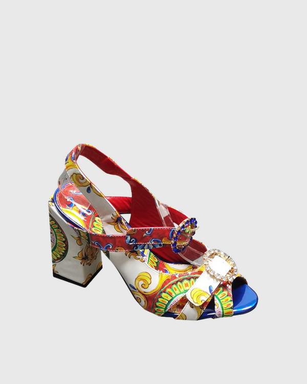 Loreto Print Sandals In Multicolor