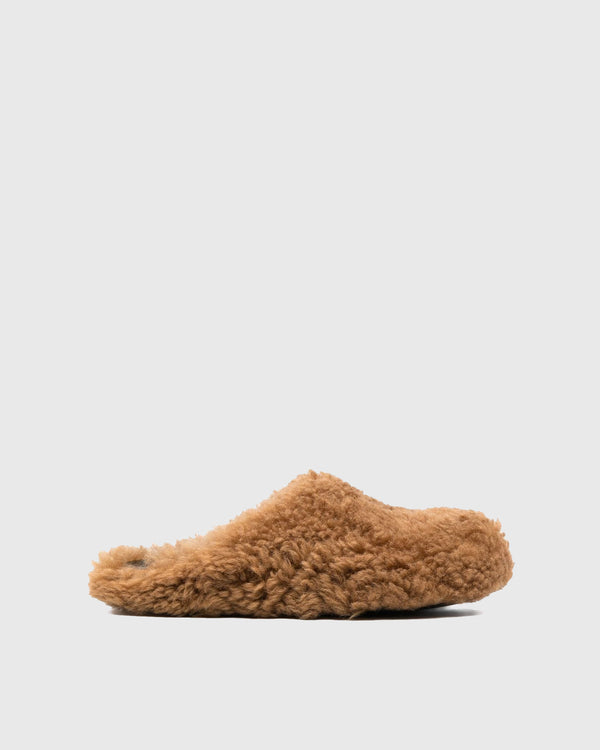 Malvina Faux Fur Slippers In Brown