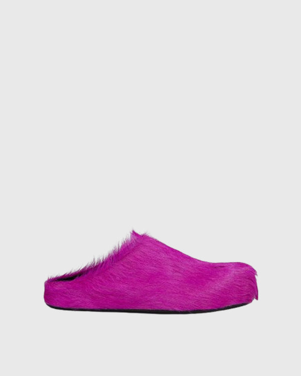 Malvina Feather Slippers In Hot Pink