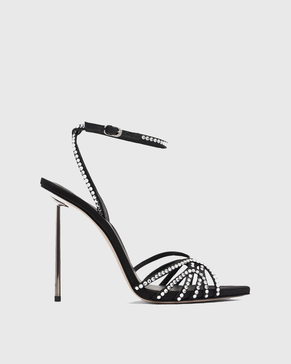 Marzia Rhinestone Ankle Strap Sandals