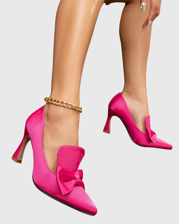 Minnie Bow Mouse Vintage Pumps In Hot Pink