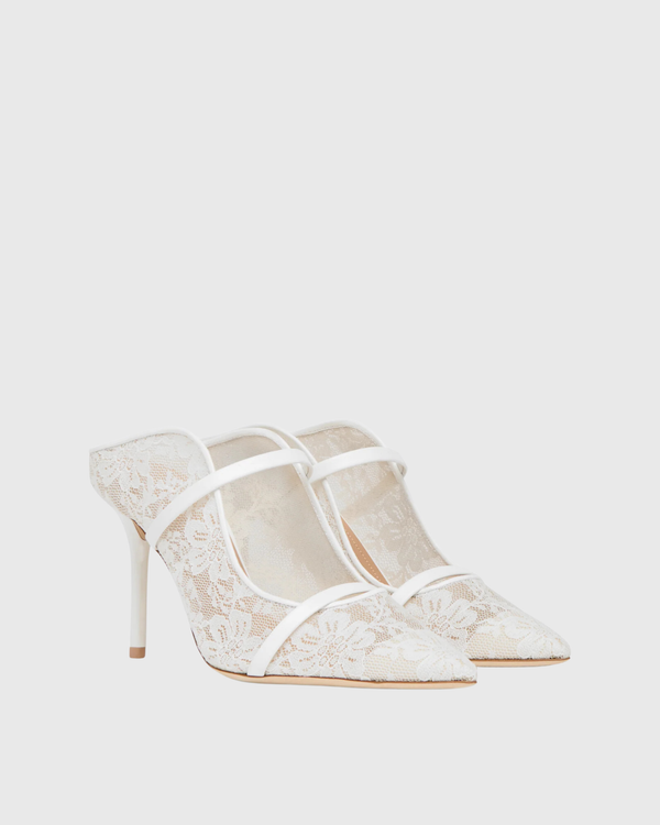 Narcisa Lace Pumps In White