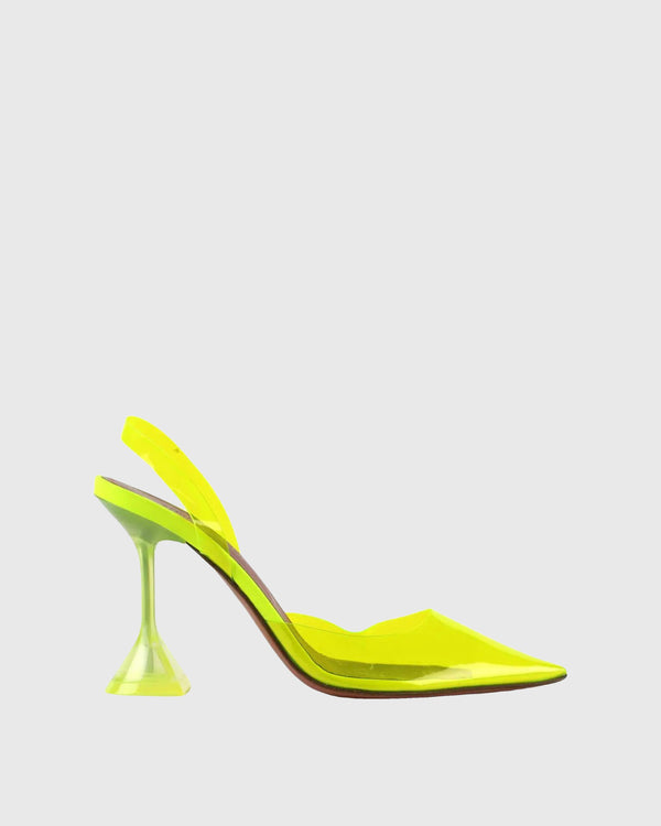 Natalia PVC Slingback Pumps In Yellow