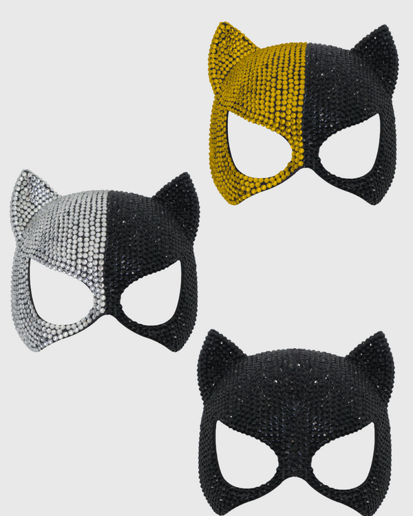 Rhinestone Cat Mask