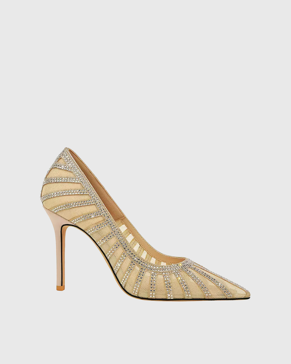 Sada Diamente Lace Pumps In Nude