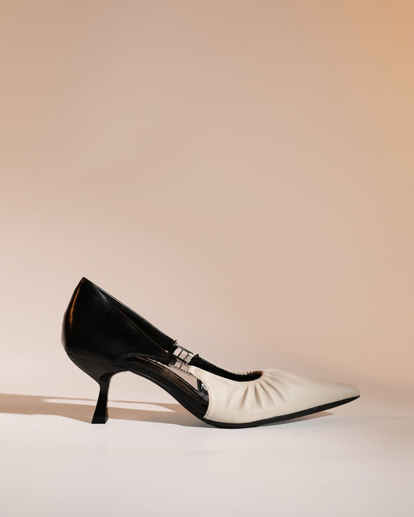 Saima Ruch Side Cut Kitten Heels