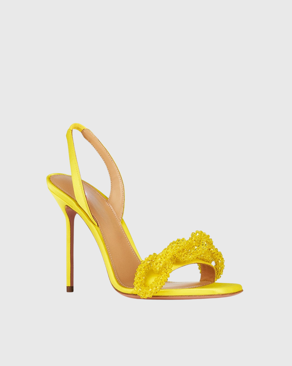 Salem Chain Slingback Sandals In Butter Yellow