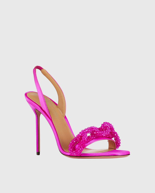Salem Chain Slingback Sandals In Pink