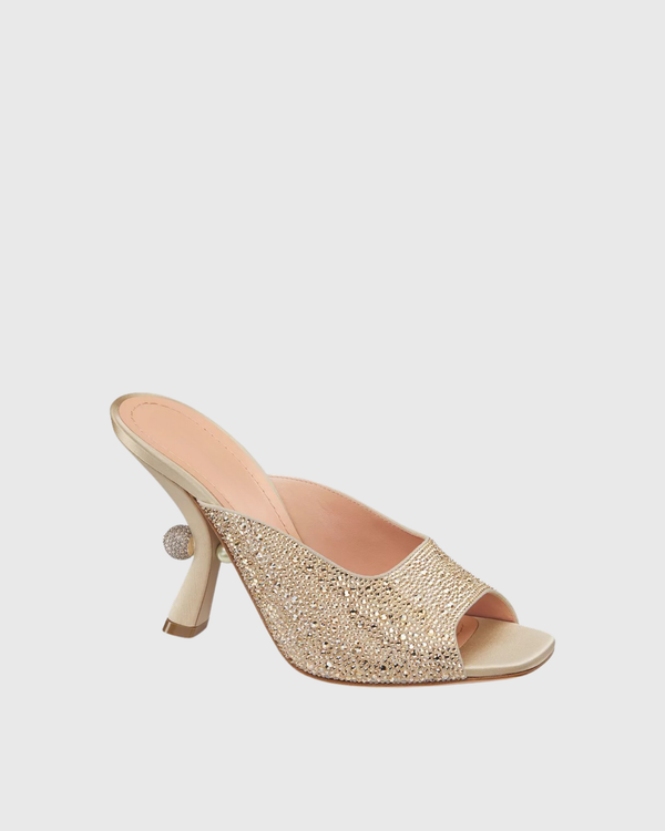 Sierra Rhinestone Ball Mules