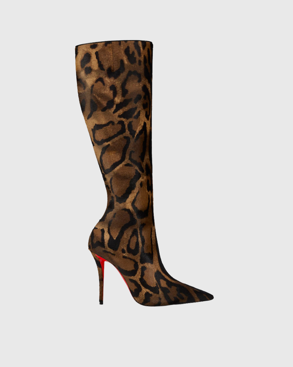 Tersa Leopard Print Knee Hight Boots In Brown