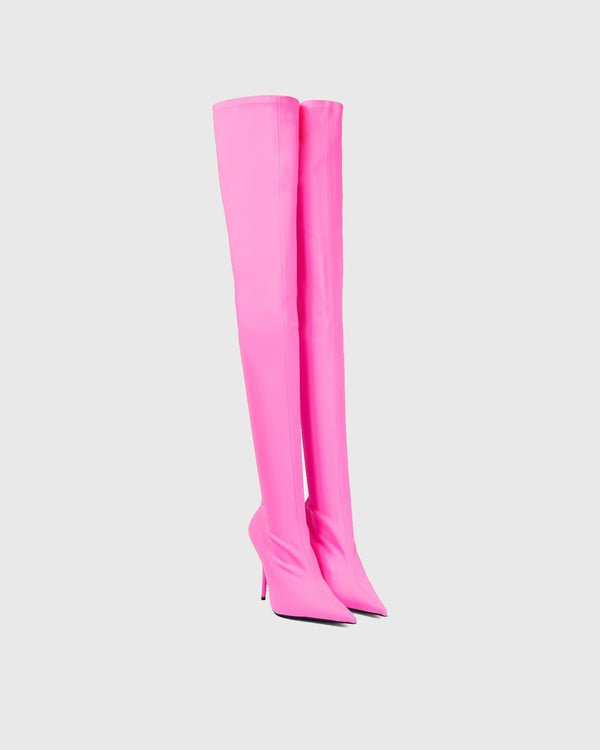 Tersa Over The Knee Boots In Pink