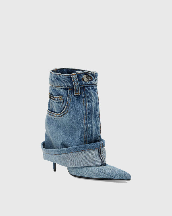 Toma Pants Tube Denim Cowboy Ankle Boots