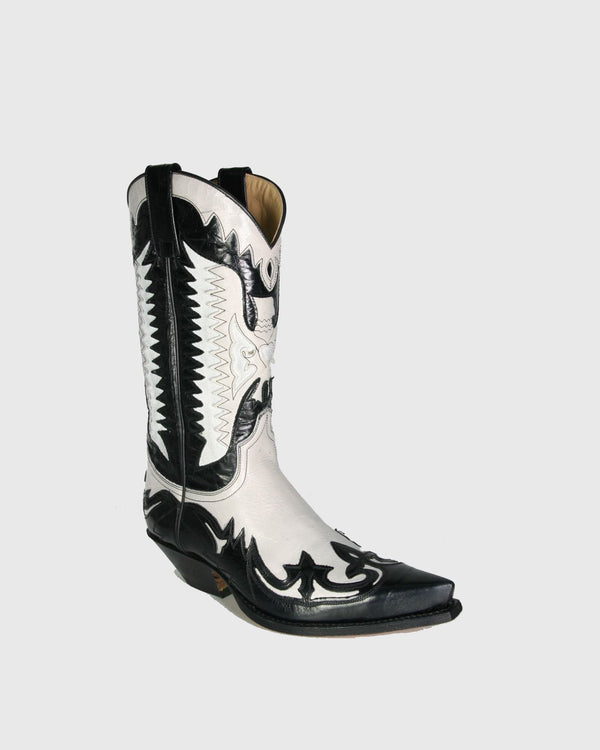 Tomassa Embroidery Leather Mid Calf Cowboy Boots