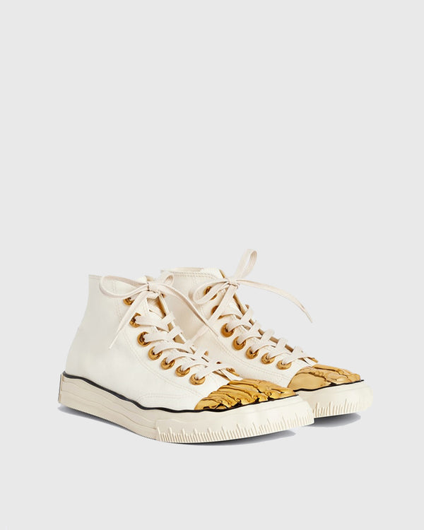 Vanda Gold Toe Sneaker In White