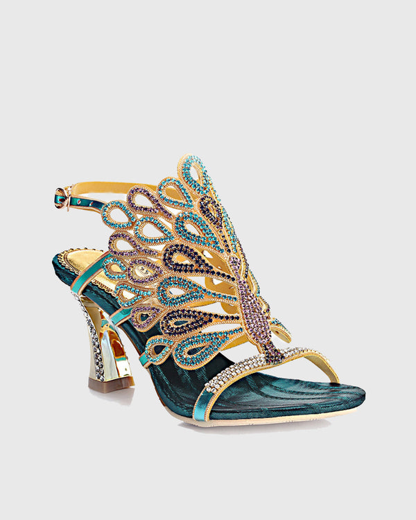 Velia Peacock Wing Strap Sandals