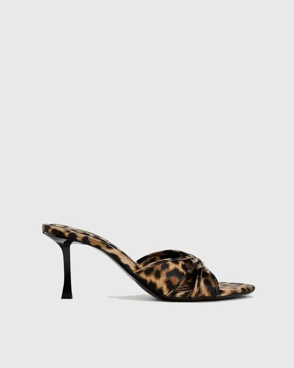 Xia Bow Leopard Print Slippers