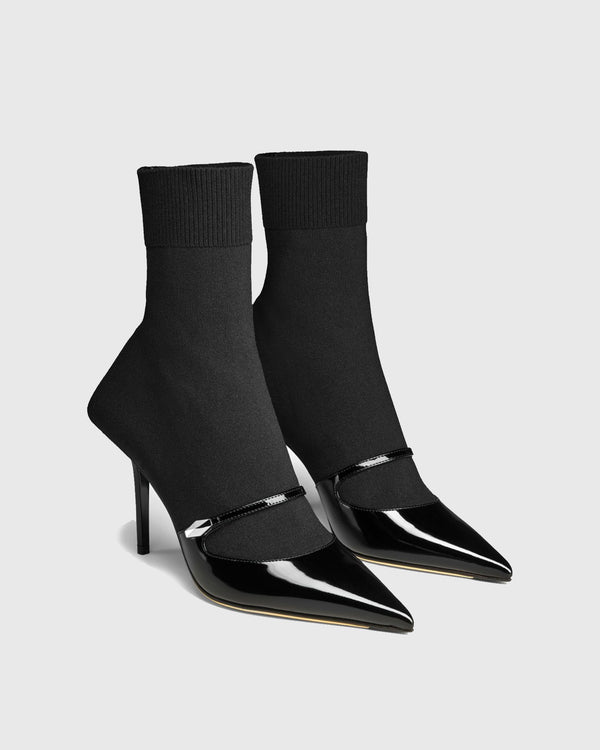 Yamha Hybrid Socks Ankle Boots In Black