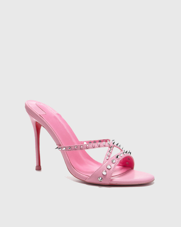 Yaotl Cross Rivet Slippers In Pink