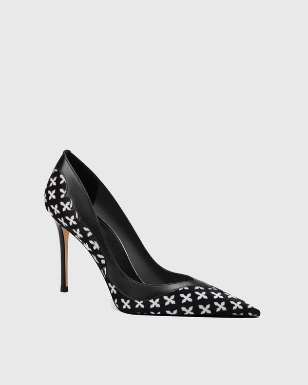 Yarisel Arabesquitic Velvet Pumps