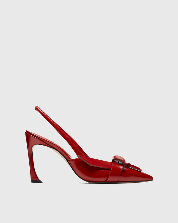 Yaxha Hardware Buckle Slingback Pumps In Red