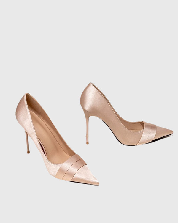 Zahina Satin Slingback Pumps In Pink